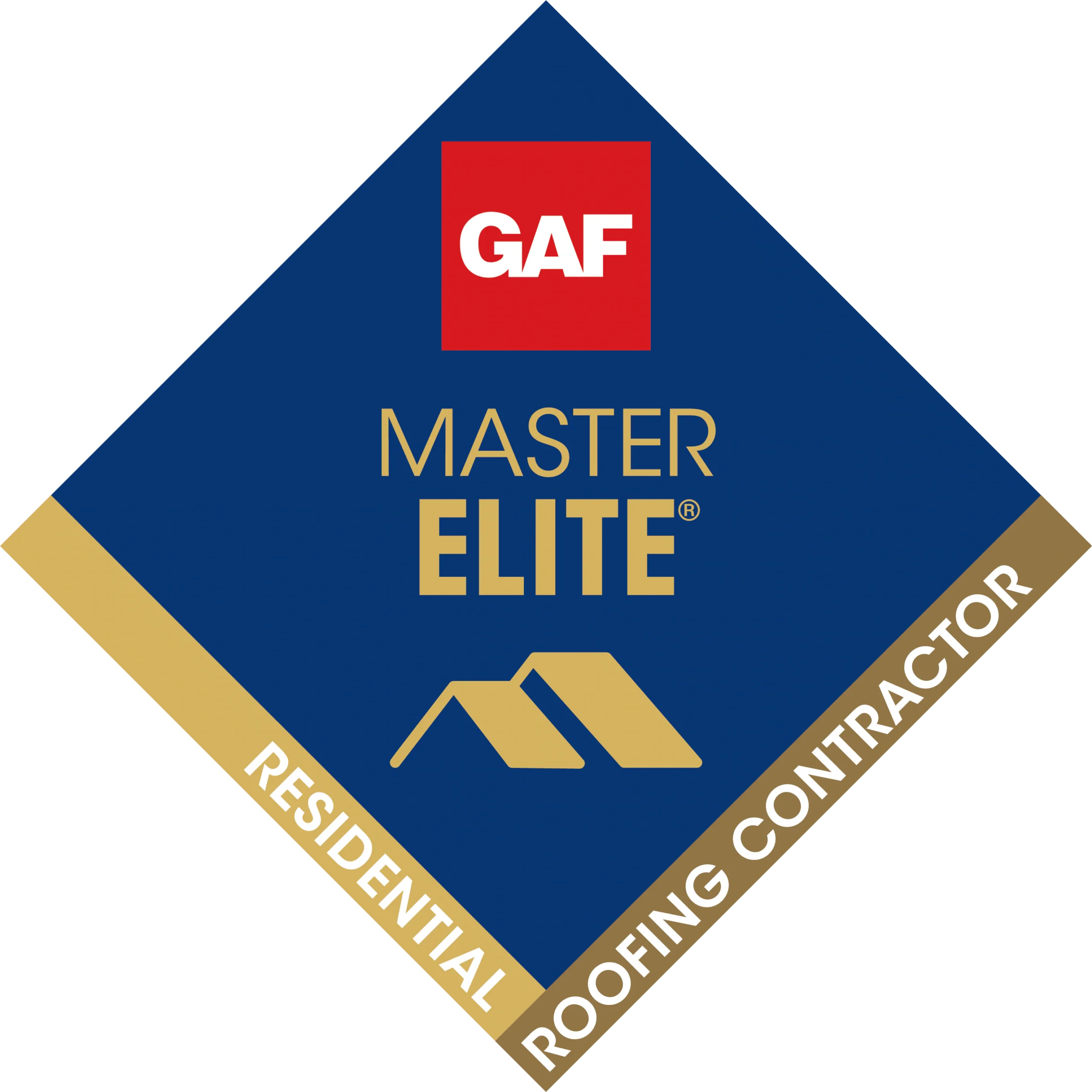 GAF Master Elite Certified roofing contractor logo
