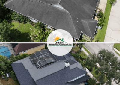 Before and After of a roof replacement in Orlando-FL
