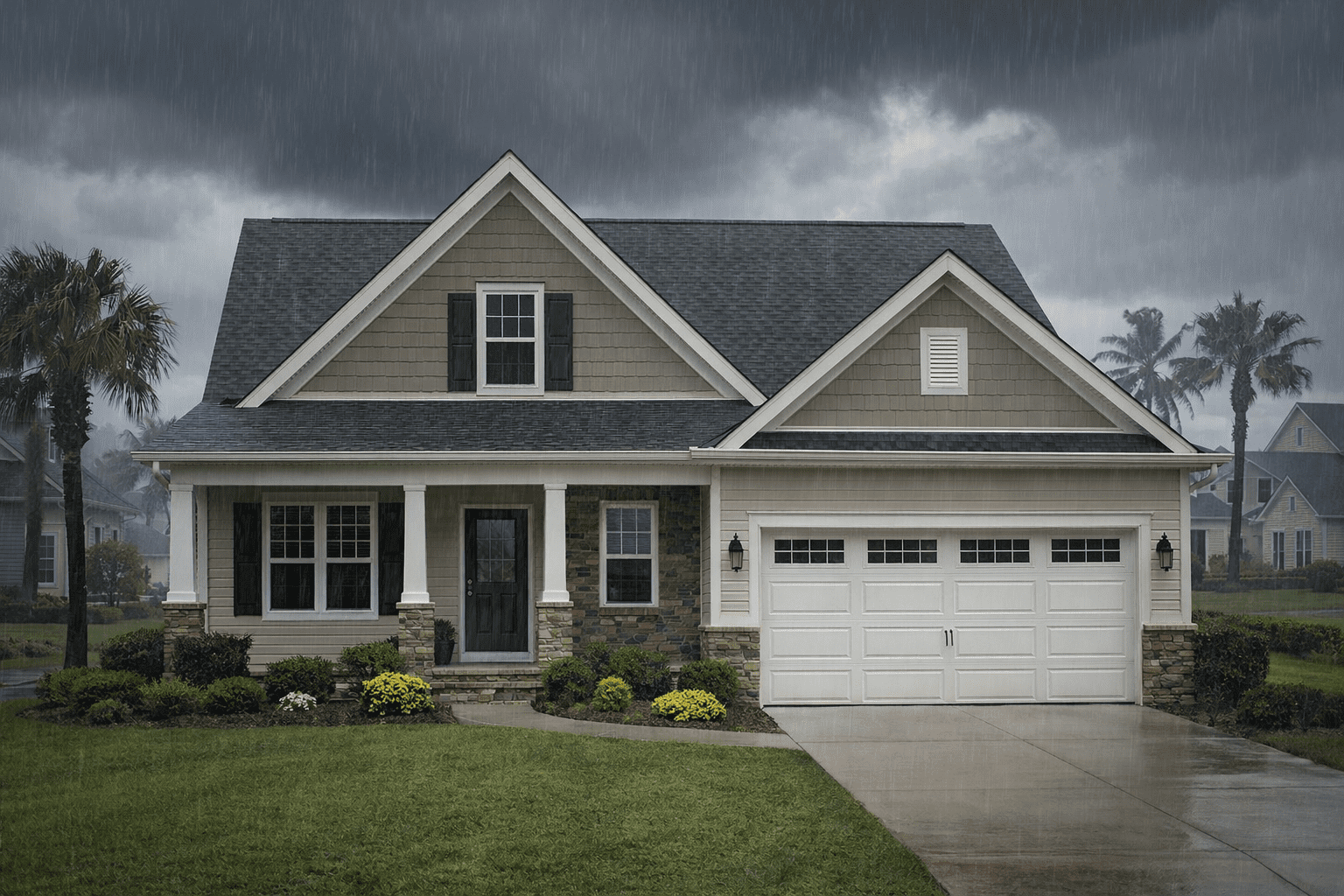 Gable Roof in Storm-Prone Area