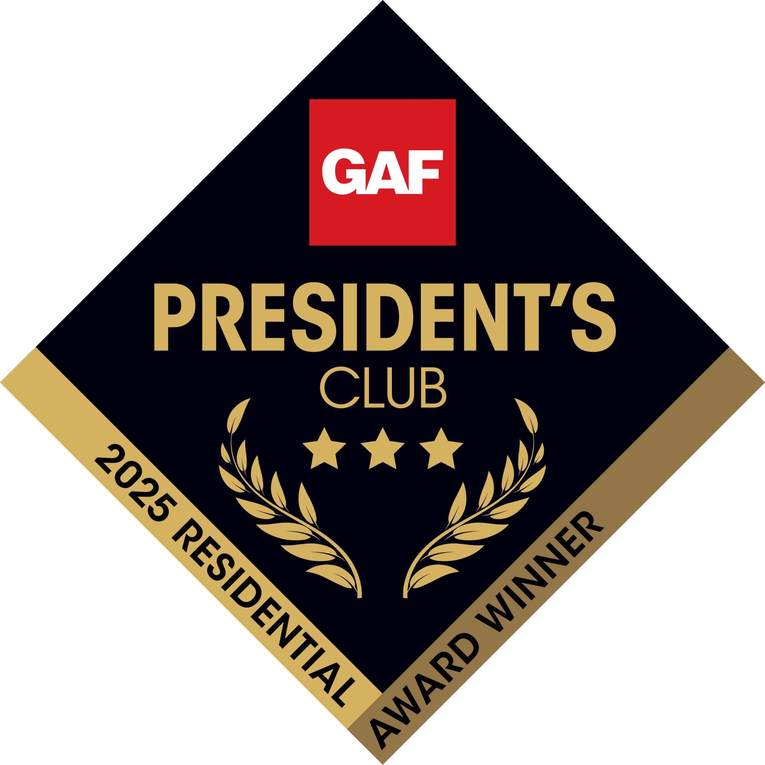 JA Edwards of America GAF President`s club badge