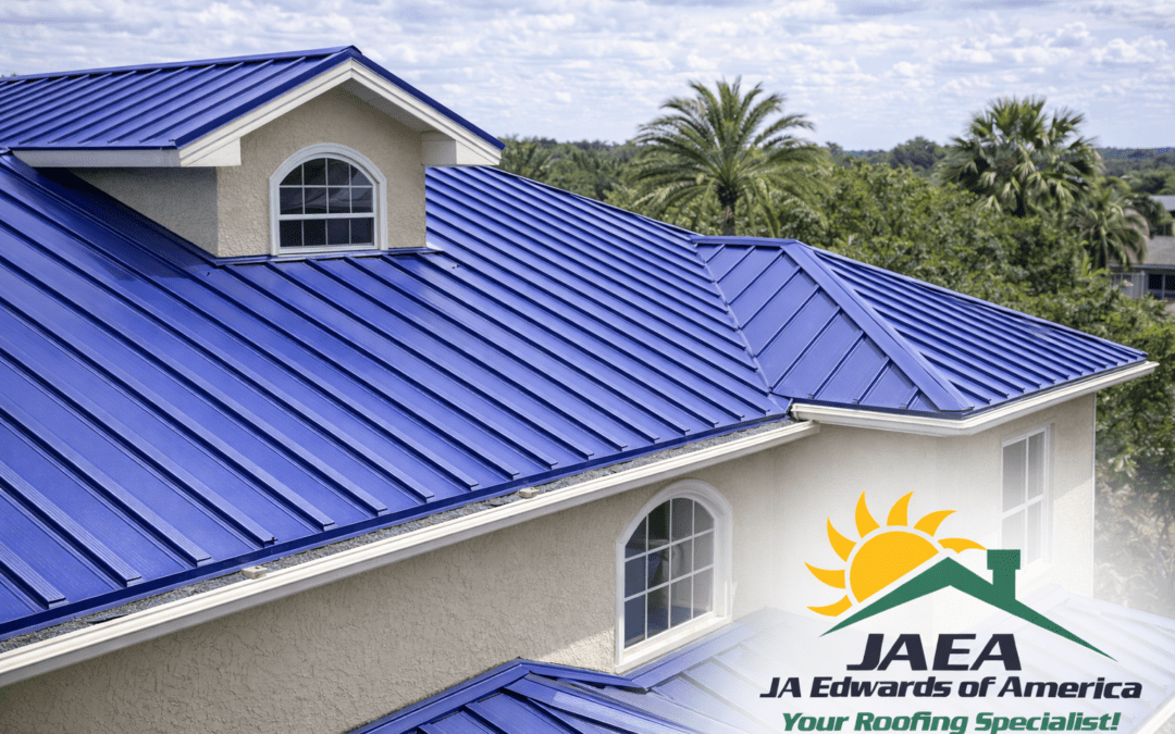 Completed metal roofing system installed on a Florida home