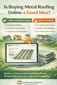 Pros and cons buying a metal roofing online 