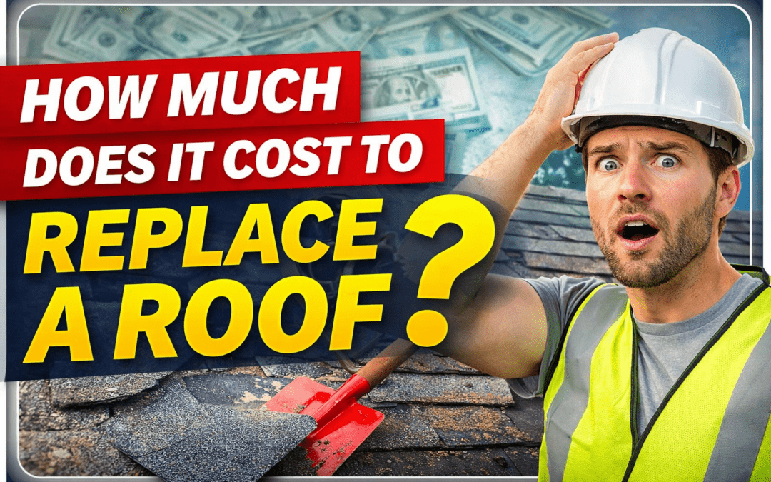 a image showing a man surprise with the cost to replace a roof