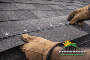 Correct nail placement on asphalt shingles during installation