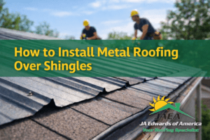 In going project of a metal roofing system installed over shingles in Florida