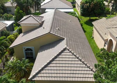 A tile roofing replaced in Tampa-FL by JA Edwards of America.