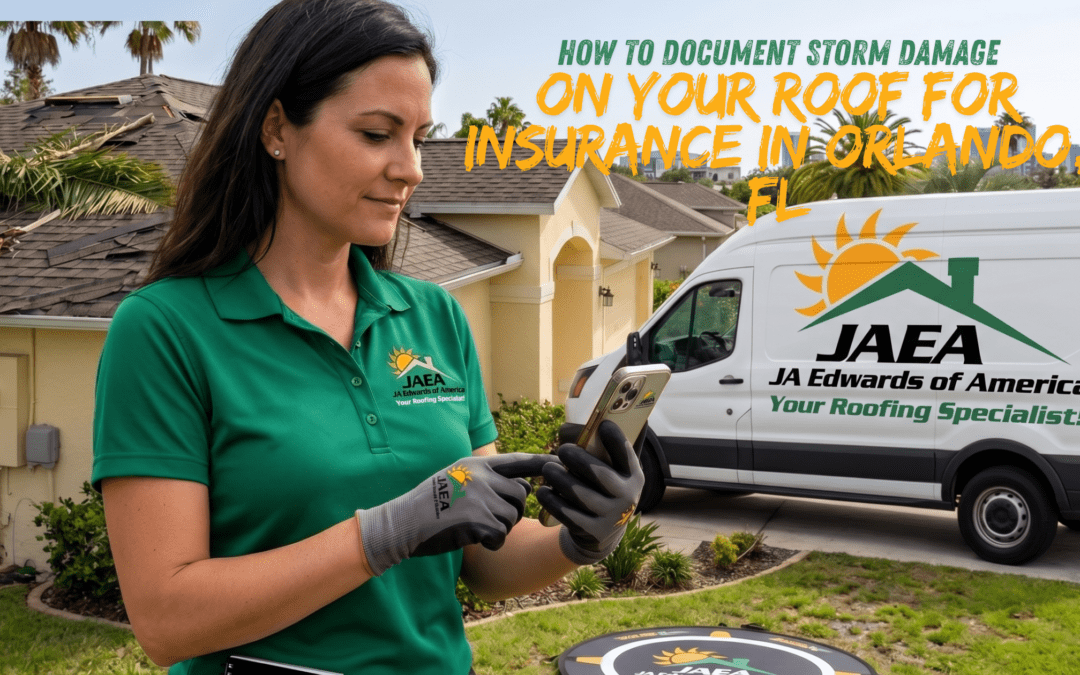 JA Edwards of America, Roofing Contractor, Roofer, How to Document storm damage on your roof for insurance in Orlando-FL