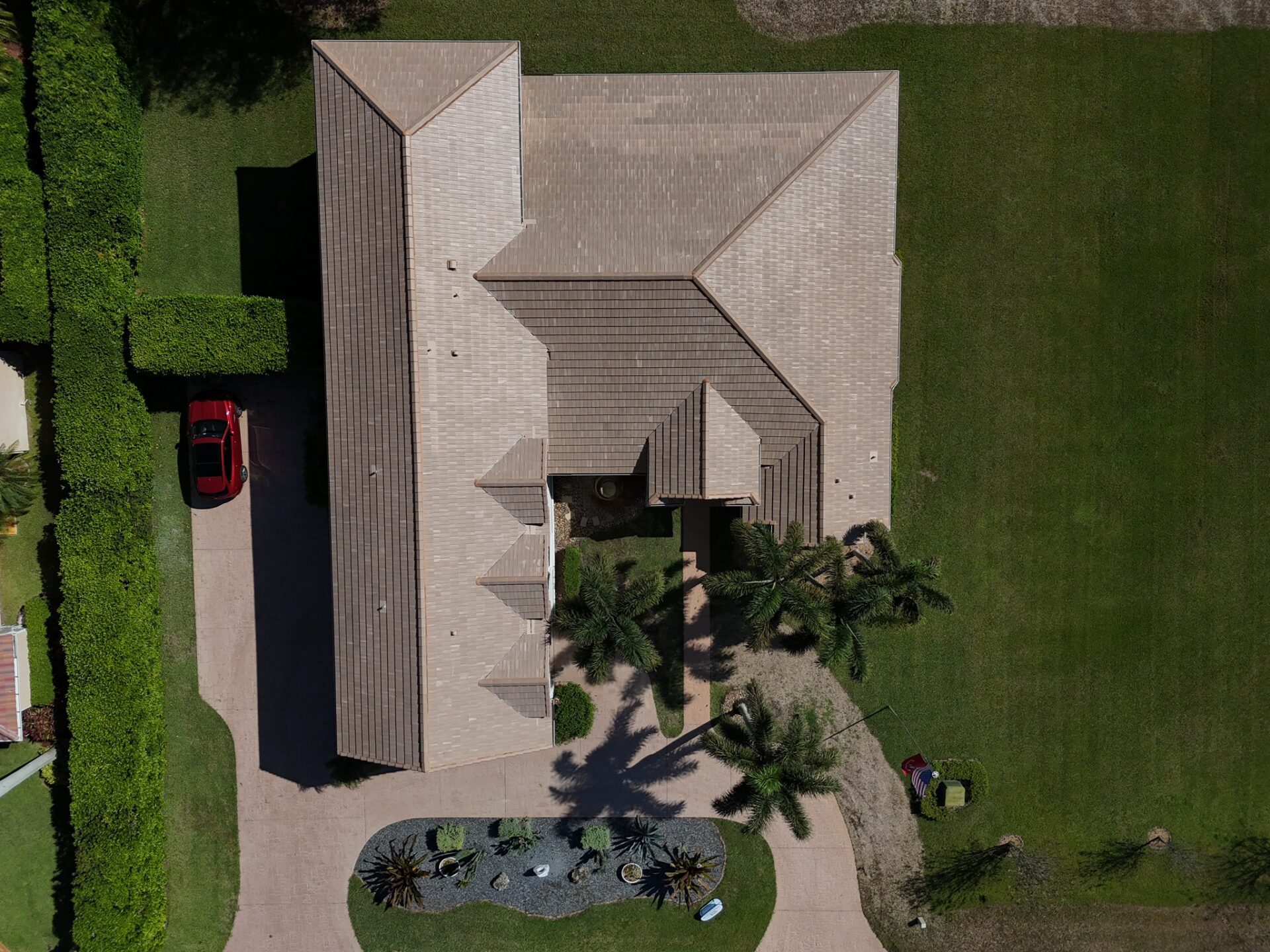 Concrete tile roof installed in Windermere FL by JA Edwards of America