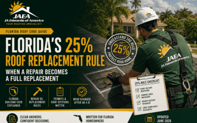 Florida 25% Roof Replacement Rule: What Homeowners Need to Know