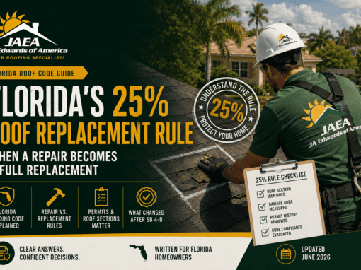 Florida 25% Roof Replacement Rule: What Homeowners Need to Know