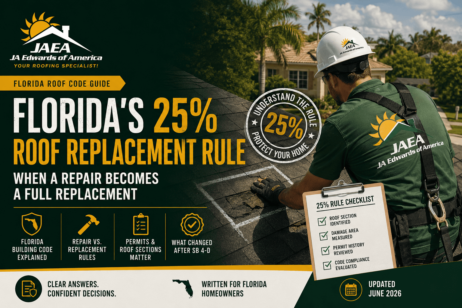 Florida's 25 roof replacement rule