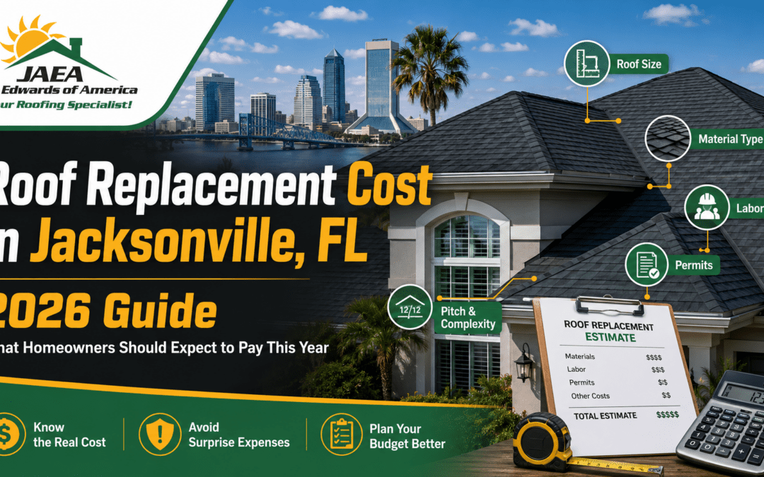 Roof Replacement Cost in Jacksonville, FL by JA Edwards of America, Roofing contractor, Roofing Company, Residential roofing